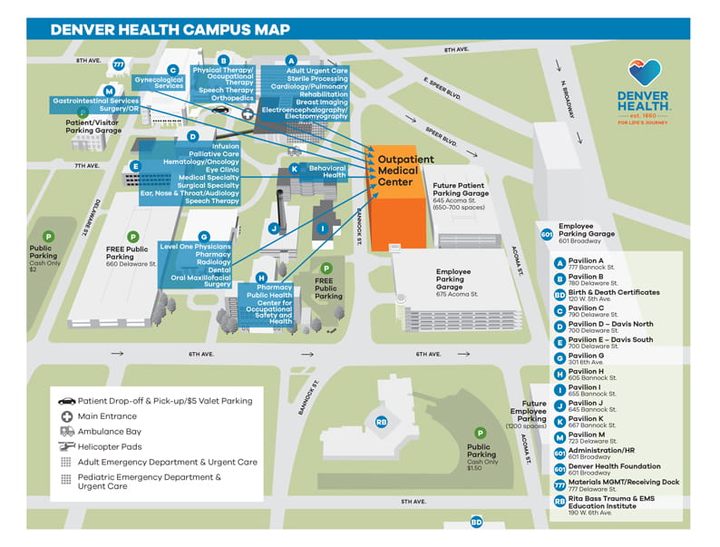 Outpatient Medical Center Moving Map Denver Health