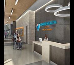 rendering of the interior of the Denver Health Outpatient Medical Center