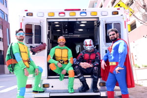 Denver Health Superheroes Meet Patients