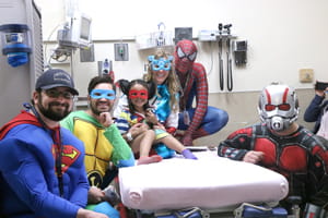 Denver Health Superheroes Meet Patients