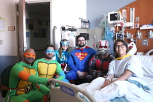 Denver Health Superheroes Meet Patients