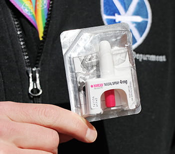 Doctor Patrick Joynt with Narcan