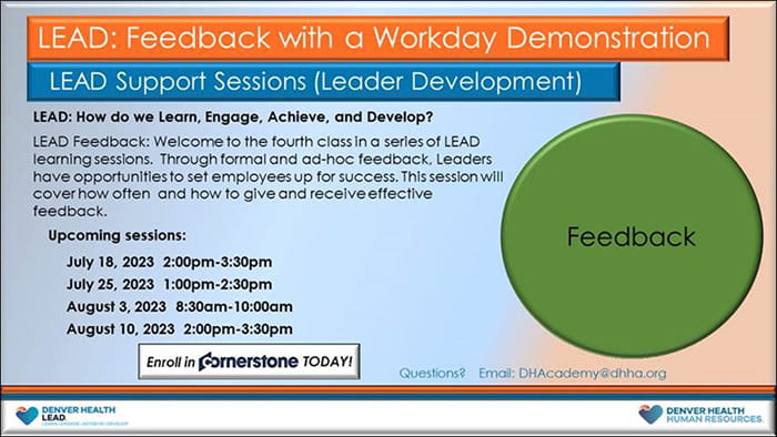 Workday LEAD Feedback with a Workday Demonstration image