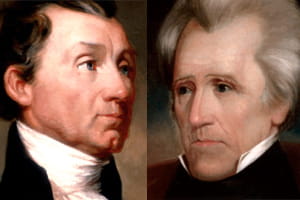 Presidents James Monroe and Andrew Jackson