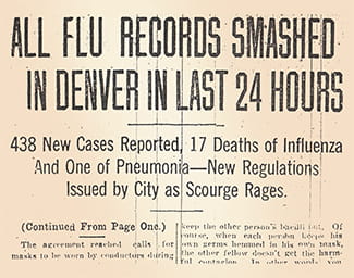 news headline 1918 flu pandemic