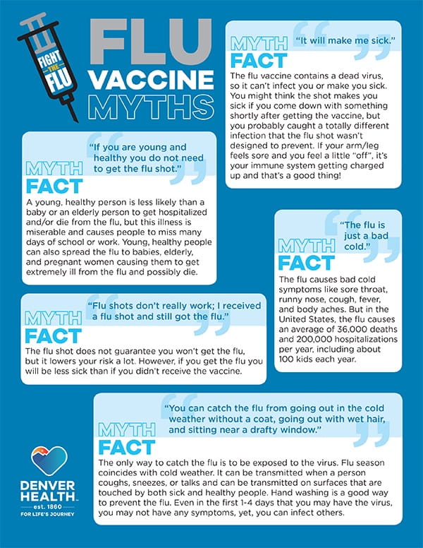 Flu Shot Myths and Facts Infographic