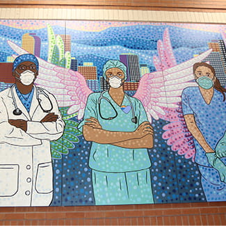 Denver Health new mural honors frontline workers during coronavirus (COVID-19)