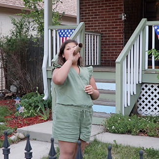 young neighbor howling for COVID-19 workers Denver Health