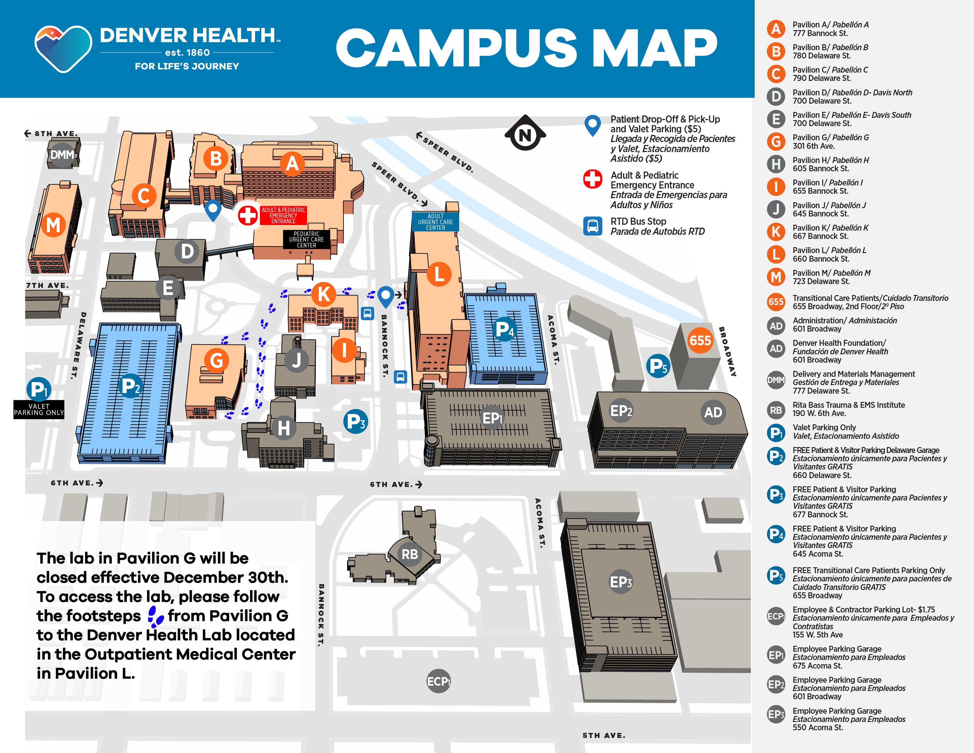 Denver Health campus Map
