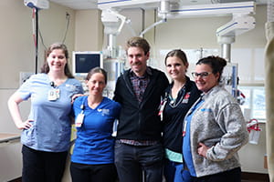 Denver Health SICU nurses with patient Bernie Bernstein