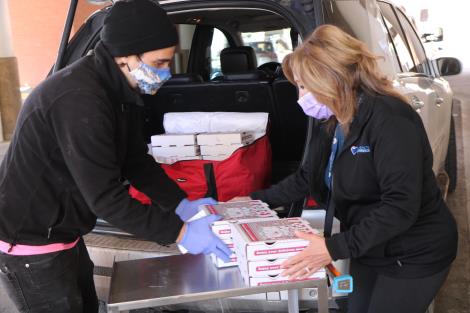 pizza delivery at Denver Health