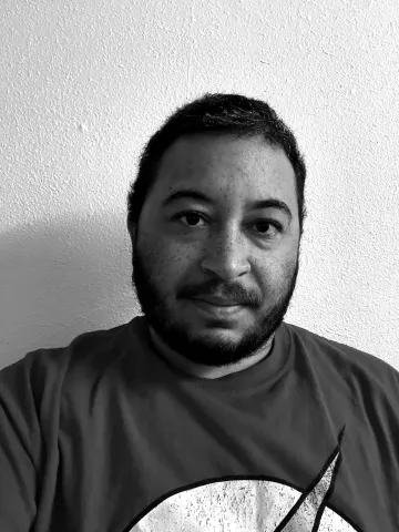 A black and white portrait of Remus