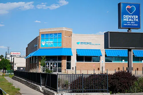 The Denver Health Southeast Medical Center exterior.
